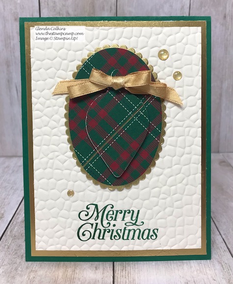 This is the Eclipse Technique using the Gleaming Ornament Punch from Stampin' Up! Details can be found on my blog here: https://wp.me/p59VWq-awy #stampinup #christmas #ornaments #thestampcamp #techniques