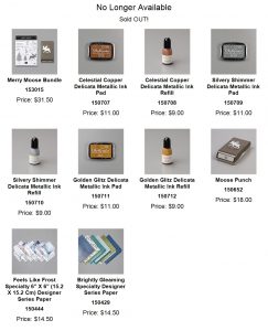 Stampin' Up! Sold Out Products