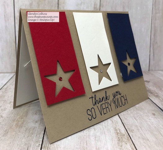 This card is a Thank You to all our Service Men and Women! Details on my blog here: https://wp.me/p59VWq-axo #stampinup #thestampcamp #veteran #military