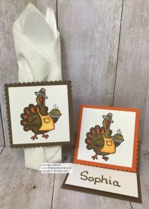 Thanksgiving will be here soon; are you ready? This is some cute tableware you can create using the Birds of a Feather stamp set from Stampin' Up! Details on my blog here: https://wp.me/p59VWq-axK #stampinup #thanksgivng #thestampcamp