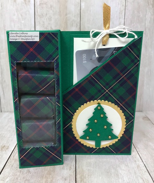Christmas Gift Giving Idea #11. A box of Chocolates with a tag and place for a gift card. Details on my blog here: https://wp.me/p59VWq-aCs #stampinup #thestampcamp #christmas 
