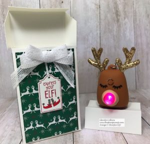 This is Day 10 in My 12 Days of Christmas Gift Giving Ideas. Today's box holds a super cute Reindeer from Bath & Body Works with a hand sanitizer. Details are on my blog here: https://wp.me/p59VWq-aCb #stampinup #thestampcamp #handmadegift #christmas