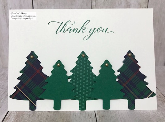 How about a simple and sweet Thank You card for this Christmas season. Details on my blog here: https://wp.me/p59VWq-aDA #stampinup #Christmas #thankyou #perfectlyplaid