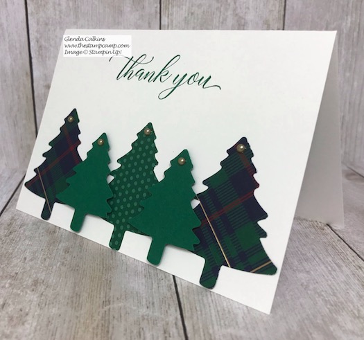 How about a simple and sweet Thank You card for this Christmas season. Details on my blog here: https://wp.me/p59VWq-aDA #stampinup #Christmas #thankyou #perfectlyplaid