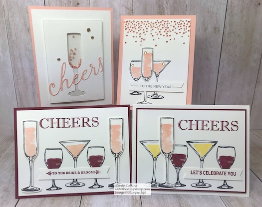 Cheers to the Bride and Groom! The Sip Sip Hooray stamp set is perfect for so many different occasions. Details on my blog here: https://wp.me/p59VWq-aFw #stampinup #brideandgroom #thestampcamp
