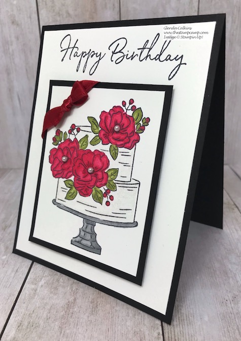 This is the FREE Sale-a-bration stamp set from Stampin' Up! It is called Happy Birthday to You and is free with a min. $50.00 order. Details are on my blog here: https://wp.me/p59VWq-aGL #stampinup #saleabration #thestampcamp #birthday