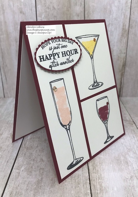 Cheers to the Bride and Groom! The Sip Sip Hooray stamp set is perfect for so many different occasions. Details on my blog here: https://wp.me/p59VWq-aFK #stampinup #brideandgroom #thestampcamp