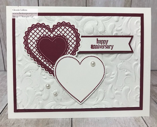 Heartfelt Bundle not just for Valentine's Cards or Projects. How about Anniversary or Wedding? Check out my blog here for details: https://wp.me/p59VWq-aIf #stampinup #heartfeltbundle #thestampcamp