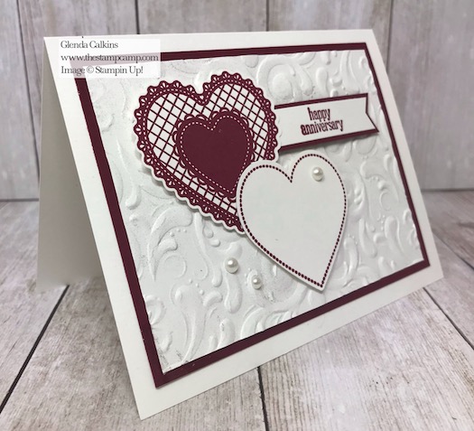 Heartfelt Bundle not just for Valentine's Cards or Projects. How about Anniversary or Wedding? Check out my blog here for details: https://wp.me/p59VWq-aIf #stampinup #heartfeltbundle #thestampcamp 