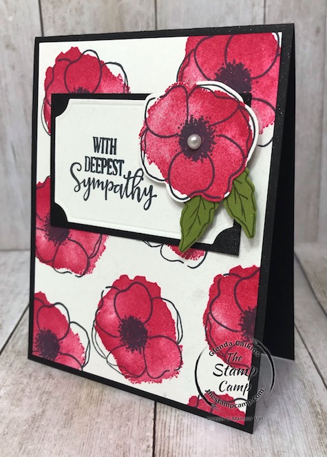 Create your own background papers using the Painted Poppies stamp set. Details can be found on my blog here: https://wp.me/p59VWq-aOv #stampinup #thestampcamp #paintedpoppies #peacefulpoppies