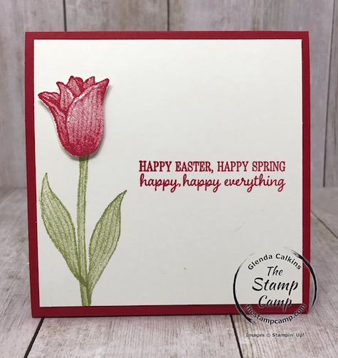 This is from the Sending Flowers dies which I paired with the Timeless Tulips stamp set. Details are on my blog here: https://wp.me/p59VWq-aLU #stampinup #tulips #thestampcamp #sendingflowers