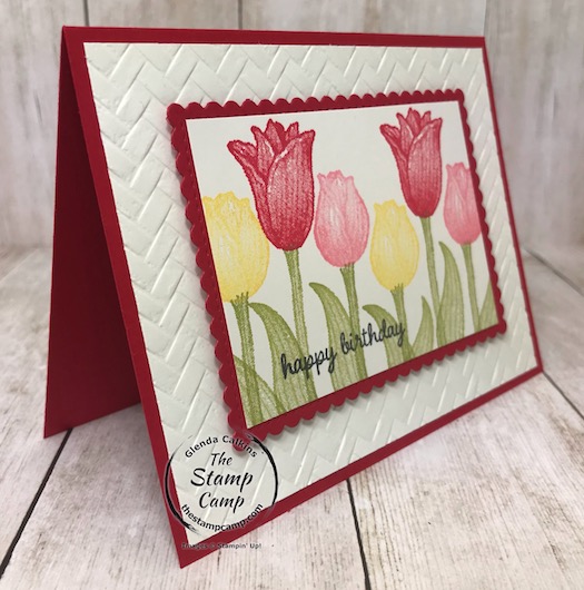 Timeless Tulips with the Tulip Builder Punch from Stampin' Up! the perfect set for Spring occasions. Details are on my blog here: https://wp.me/p59VWq-aNM #stampinup #tulips #punch #thestampcamp