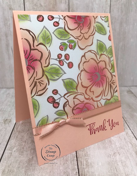 Still playing with the Flowering Foils Specialty Paper which is FREE during Sale-a-bration 2020. Details are on my blog here: https://wp.me/p59VWq-aSp #stampinup #saleabration #thestampcamp #papers #floweringfoils