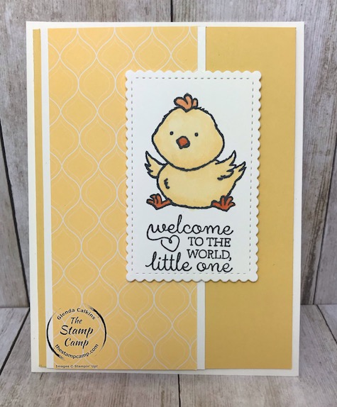 Welcome Easter stamp set not just for Easter. Great for a baby card or kids cards. Details on my blog here: https://wp.me/p59VWq-aQU #stampinup #baby #thestampcamp