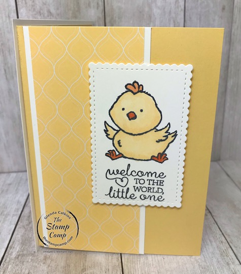 Welcome Easter stamp set not just for Easter. Great for a baby card or kids cards. Details on my blog here: https://wp.me/p59VWq-aQU #stampinup #baby #thestampcamp