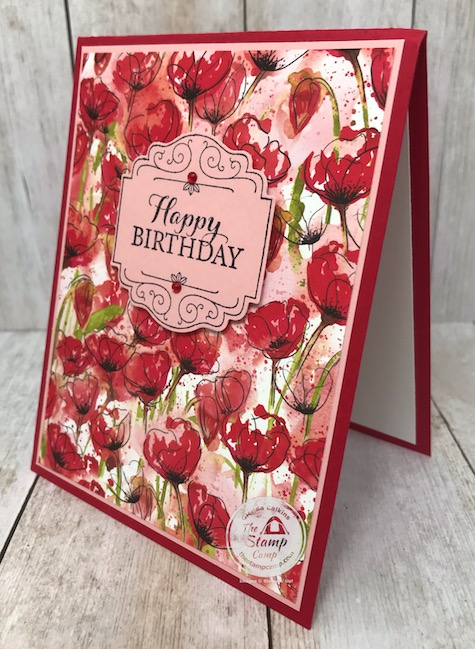 I paired the Layered with Kindness with the Peaceful Poppies Designer Series Papers; great pairing! Details are on my blog here: https://wp.me/p59VWq-aTs . #stampinup #layeredwithkindness #peacefulpoppies #thestampcamp
