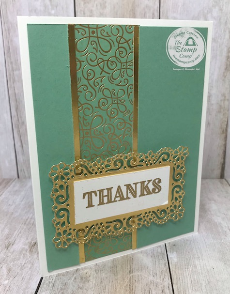 The Ornate Garden Specialty Designer Series Paper is just beautiful with minimal stamping involved. Details are on my blog here: https://wp.me/p59VWq-aUm . #stampinup #ornategarden #thestampcamp #designerpaper