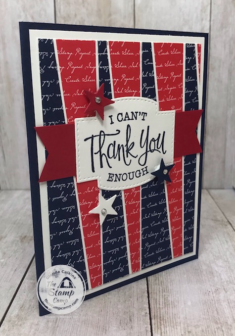 Happy Memorial Day to You And Yours; A huge Thanks to all the men and women who have or are serving our country! details on this card are on my blog here: https://wp.me/p59VWq-beS. #stampinup #memorialday #thestampcamp #glendacalkins