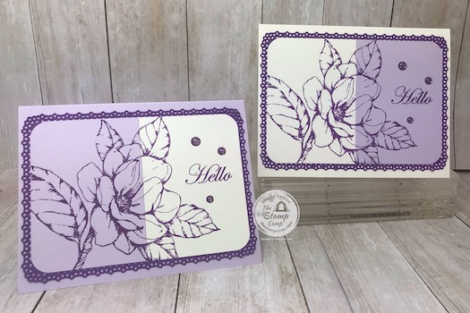 For today's cards I thought I would change up the Split Negative technique with a bit of color. Now I'm addicting and want to try it out in a variety of different colors. Details are on my blog here: https://wp.me/p59VWq-bfp. #stampinup #thestampcamp #glendasblog #technique