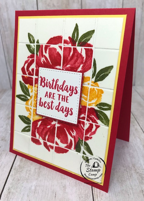 How about a fun and different technique using the Best Plaid Builder Dies? How about the Faux Tile technique. With the Best Plaid Builder dies you can create the perfect tiles every time. Details are on my blog here: https://wp.me/p59VWq-biz. #stampinup #thestampcamp #bestplaiddies #plaid