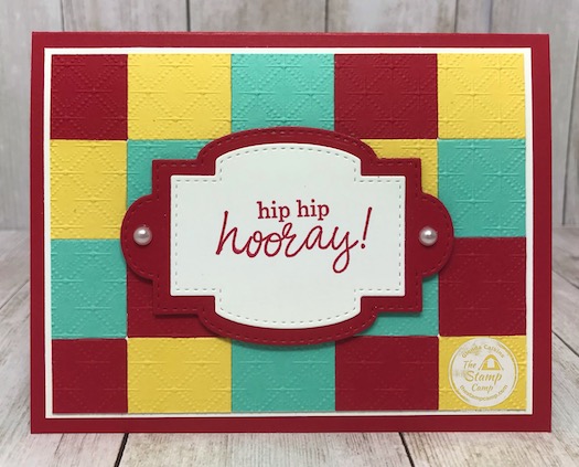 Hip Hip Hooray I have some New Team Members! They took advantage of the awesome sign on deal going on right now until the end of June 2020. I created this card during my live event on my FaceBook page and it is going out to my new team members. Details can be found on my blog here: https://wp.me/p59VWq-bia. #stampinup #thestampcamp #plaidbuilder