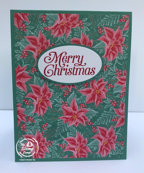 Christmas Cards don't have to be time consuming. You can create beautiful Christmas cards in no time with the right paper pack, sentiment and framelits. Both of these cards were create with just 1 sheet of Designer Series Paper; think of how many Christmas cards you could make in no time at all. Details are on my blog here: https://wp.me/p59VWq-bm0. #stampinup #christmas #thestampcamp #christmascards