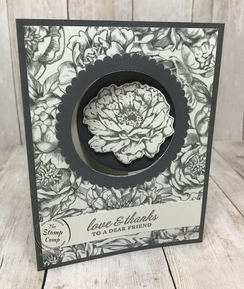 The Prized Peony Bundle is my featured stamp set for July 2020. This awesome bundle has a gorgeous designer series paper pack that coordinates with it as well. It is the Peony Garden Designer Series Paper and I've been creating cards for my Paper Scraps Class as well as bonus cards featured every Thursday night live on my FaceBook and YouTube Channel, The Stamp Camp. Details are on my blog here: https://wp.me/p59VWq-bjL. #stampinup #thestampcamp #glendasblog #peony