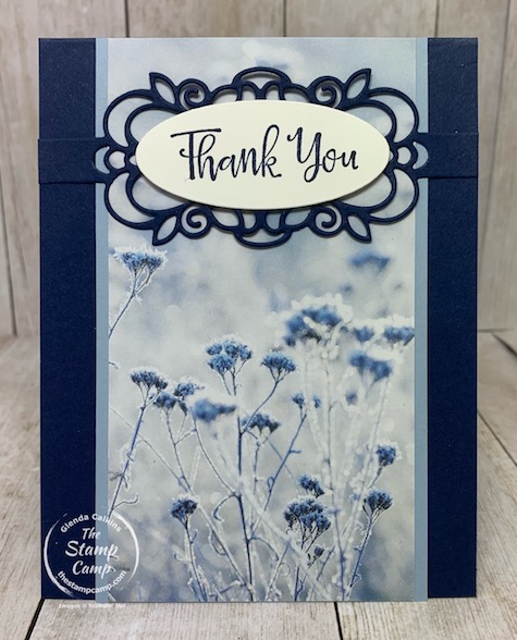 The Feels Like Frost Designer Series Paper from Stampin' Up! looks just like it sounds; beautiful prints reminding me of the beauty of the Winter season. But, don't just think Winter with these beautiful prints as pairing them with the Detailed Bands Dies can turn it from Winter theme to any occasion you need. Details are on my blog here: https://wp.me/p59VWq-bp1. #stampinup #thestampcamp #feellikefrost