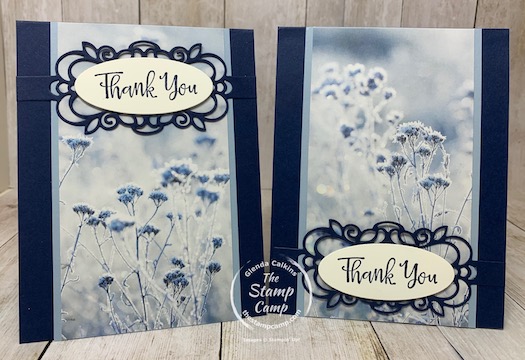 The Feels Like Frost Designer Series Paper from Stampin' Up! looks just like it sounds; beautiful prints reminding me of the beauty of the Winter season. But, don't just think Winter with these beautiful prints as pairing them with the Detailed Bands Dies can turn it from Winter theme to any occasion you need. Details are on my blog here: https://wp.me/p59VWq-bp1. #stampinup #thestampcamp #feellikefrost