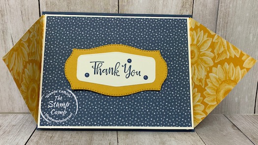 It's Fun Fold Friday and this is my card for today. It features the Flowers For Every Season Designer Series Paper Pack and you can create beautiful cards with all the fabulous prints. Details are on my blog here: https://wp.me/p59VWq-btz. #stampinup #flowersforeveryseason #thestampcamp #designerpaper