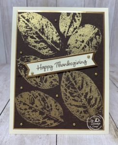 Tuesday's Tips and Techniques Leaf Embossing