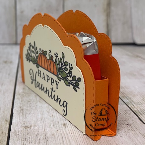This week for Make It Monday I have this super cute treat holder created using the Celebration Tidings Bundle. You could create this treat holder for many different occasions. You could also make it a name place card for your Thanksgiving festivities. Details can be found on my blog here: https://wp.me/p59VWq-bxp. #stampinup #thestampcamp #celebrationtidings #treatholder