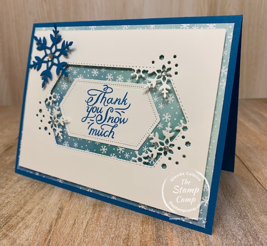 This is the final bonus card for this month featuring the Snowflake Wishes bundle. You can find all the details on all the PDF file options on my blog here: https://wp.me/p59VWq-byG. #stampinup #thestampcamp #snowflakewishes