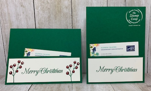 This is a one sheet wonder technique with a few twist and turns. I'm going to show you how to take a notecard and create it into a full size gift card holder and use 1 sheet to create 2 different cards. Details are on my blog here: https://wp.me/p59VWq-bwJ. #stampinup #thestampcamp #onesheetwonder #giftcard
