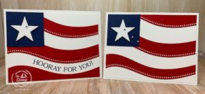 Quite Curvy Patriotic Cards - It's a Twofer Technique!