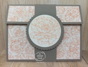 Fun Fold Friday - Today I have a double pocket Clutch to show to you. Inside you will find 2 pockets 1 for a gift card and 1 for a notecard. Super easy and has a couple different closures. #stampinup #thestampcamp #funfold