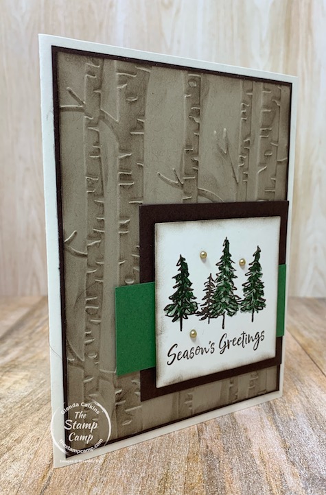 In The Pines is perfect for so many different occasions as well as masculine cards. Today's card was done for the sketch challenge at Case This Sketch. Give it a try! #thestampcamp #stampinup #inthepines