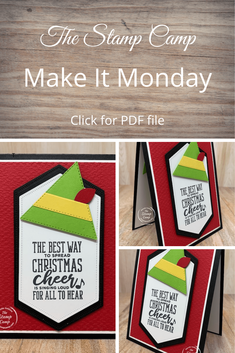 It is Make It Monday and this week it is creating an Elf Hat using the Stitched Triangle Dies from Stampin' Up! The sentiment is from the Christmas Means More stamp set which reminds me of the Christmas Movie Elf with Will Ferrell. #stampinup #thestampcamp #dies