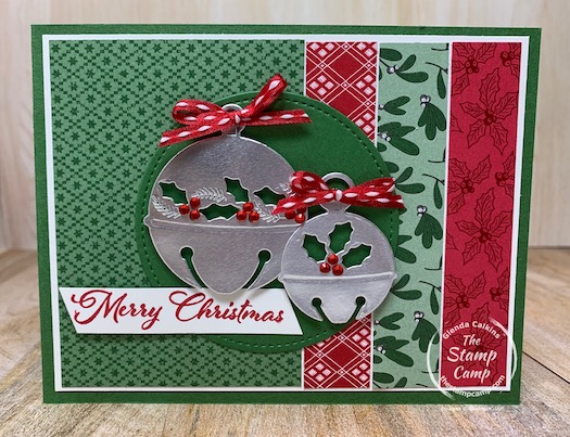 Saturday Sketch Challenge - Today's sketch is from Splitcoaststampers and is SC830. I paired the Cherish the Season Bundle with the Tis the Season Designer Series Papers for this fun Christmas card. #thestampcamp #stampinup #sketchchallenge