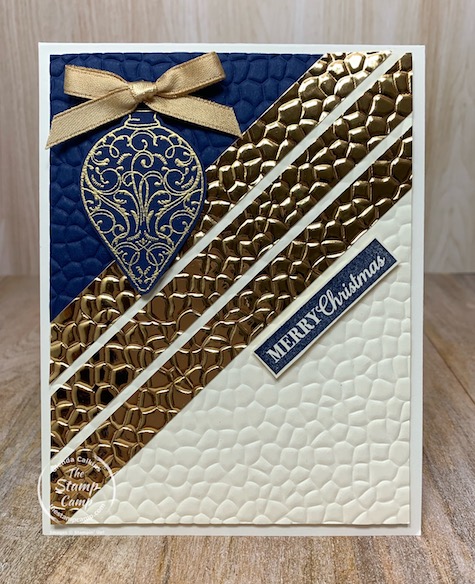 It's Saturday Sketch challenge and this week I used the sketch from Cas(e) this sketch. I used the Christmas Gleaming Bundle and the Hammered Metal embossing folder. I think it turned out pretty darn cute. #stampinup #thestampcamp #christmas #sketchchallenge
