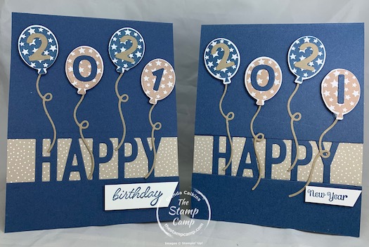Happy New Year or Happy Birthday either Way this Fun Fold Explosion Card is the perfect way to start off the New Year 2021! I've used a few different stamp sets on this card but it really is a quick and easy fun fold that is sure to leave a WOW! #thestampcamp #stampinup #funfoldfriday