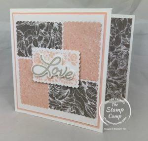 The Festive Post stamp set makes a great set to use for a Wedding or Anniversary Gift Card or Money Holder. The Peony Garden Designer Series Papers help to pull off this beautiful Gift Card or Money Holder. #thestampcamp #stampinup #peonygarden #moneyholder