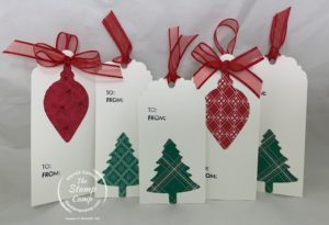 Do you have punches? Do you have Printed Papers? Do you have a Tag Topper Punch? Then you have all the makings for some quick and easy gift tags. Don't stress about making them pretty let the designer paper and the punches do that for you. #tags #christmastags #thestampcamp #stampinup