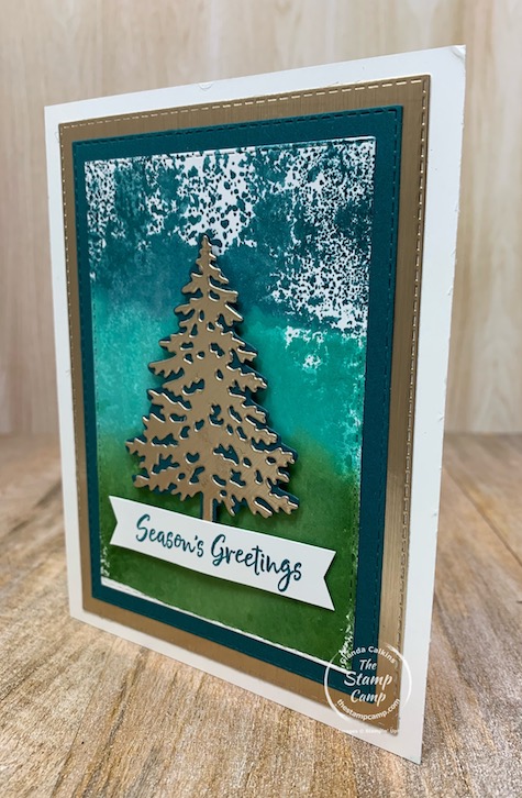 It's Technique Tuesday and I have a fun technique to show you using a Clear Block 3 ink pad colors and the Spritzer. Every time you do this technique you will get different results which is 1/2 the fun to see what you get. #stampinup #thestampcamp #technique #Christmas