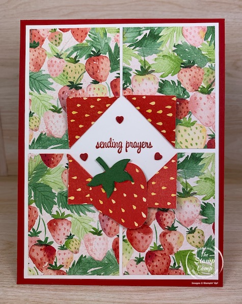 Today's fun fold is not a card fun fold but a Designer Series paper fun fold. You can do this technique with any printed papers but it is so beautiful in the Berry Delightful paper from Stampin' Up! #thestampcamp #saleabration #stampinup #funfold