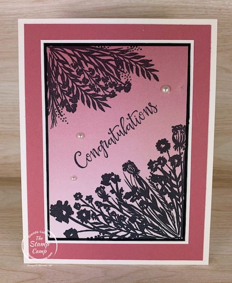 A match made in heaven is the results you will get with the Corner Bouquet and the Oh So Ombre free Sale-a-bration stamp set and paper pack. I love the Oh So Ombre and paired with the Corner Bouquet for the win! #thestampcamp #stampinup #saleabration