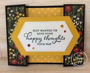 It's Fun Fold Friday and I'm calling this fun fold the Stitched Nested Bridge card. It uses the Stitched Nested Dies and they create a bridge from one side of the card front to the other. #stampinup #thestampcamp #funfold #stitchednesteddies