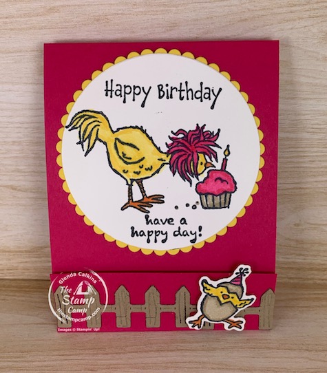 Need a little Birthday Gift that you can create in a flash? Check out this super cute Hey Chick & Hey Birthday Chick Sticky Notepad Holder. So darn cute and easy to make. #thestampcamp #stampinup #heychick