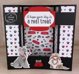 Fun Fold Friday - Double Bridge Card with Playful Pets