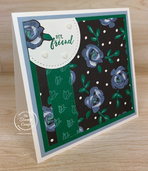 Saturday Sketch this week features the Flower & Field Designer Series Paper from Stampin' Up! The sketch is from Splitcoaststampers SC842. #thestampcamp #stampinup #saturdaysketch